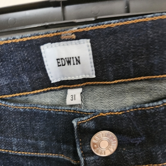 Edwin Jeans Jace Straight Cooper Blue Denim Casual Neutral Classic Medium - Picture 12 of 15